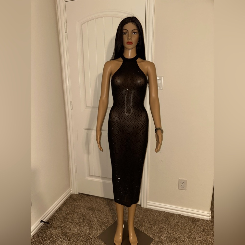 Sexy 🥰fashion nova transparent dress new #S - Picture 1 of 6